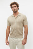 Button Down Cable Knit  Sandshell  hi-res