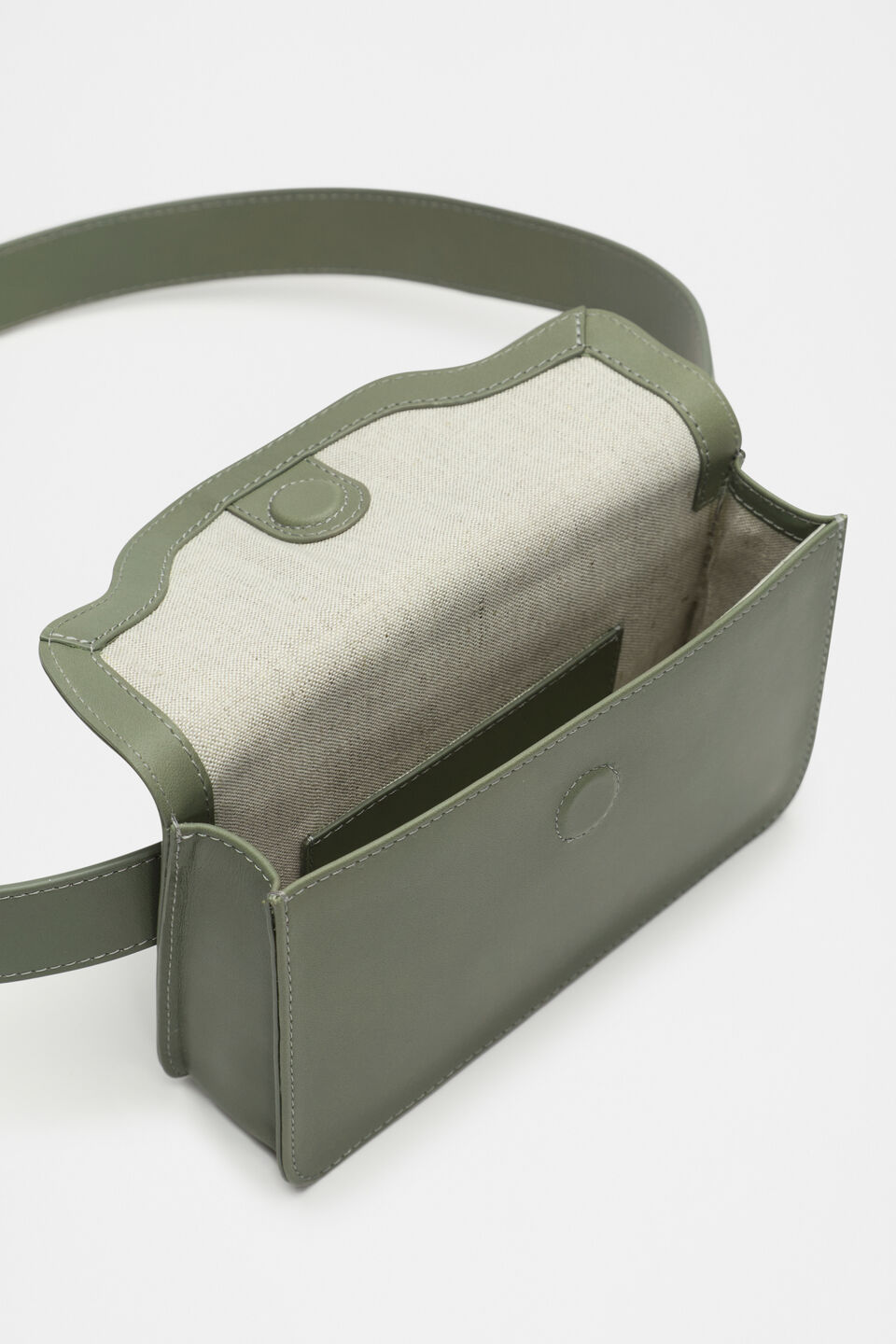 Leather Belt Bag  Martini