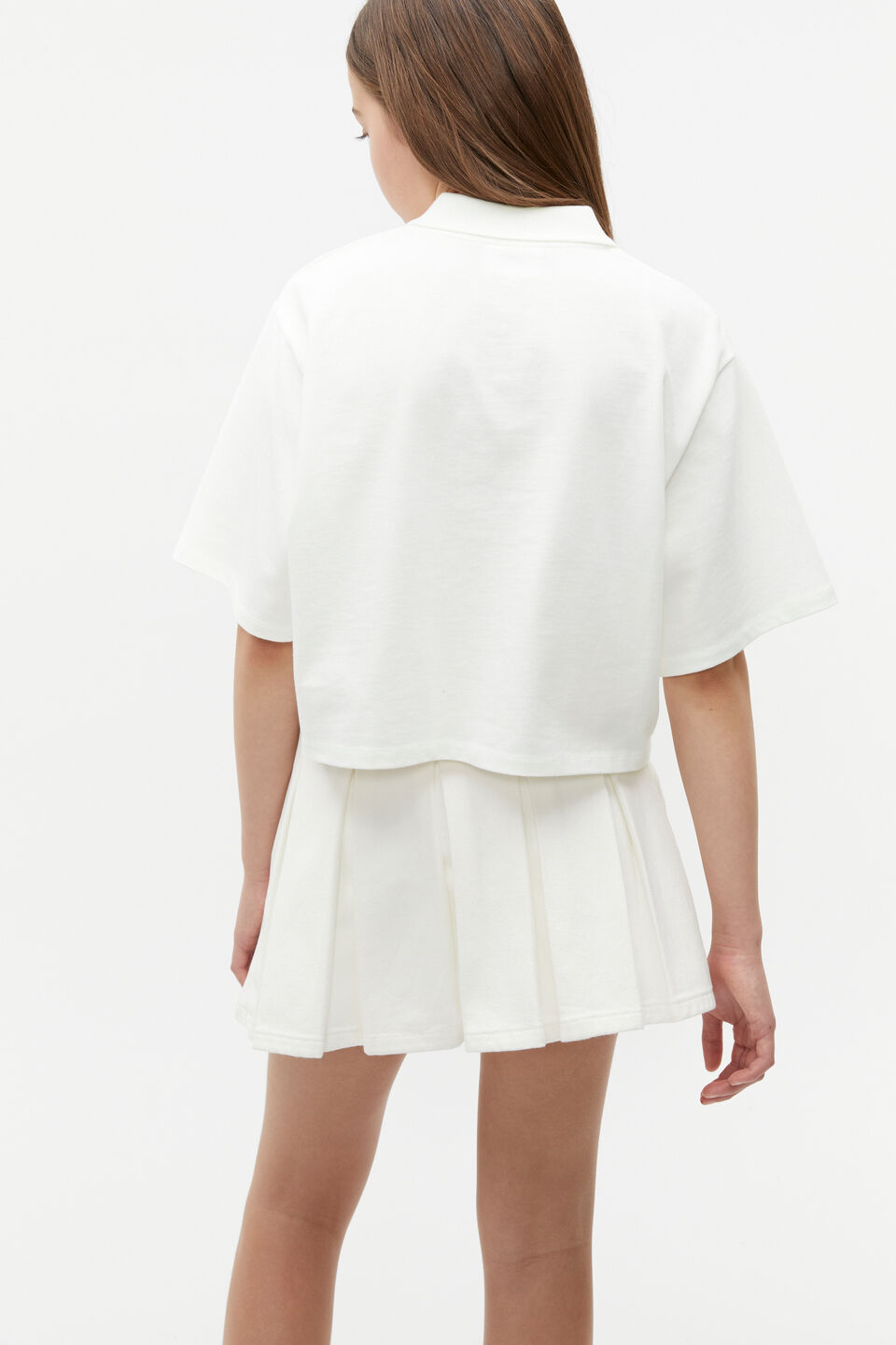 Polo Collar Tee  White