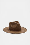 Woven Straw Fedora  Dark Praline  hi-res