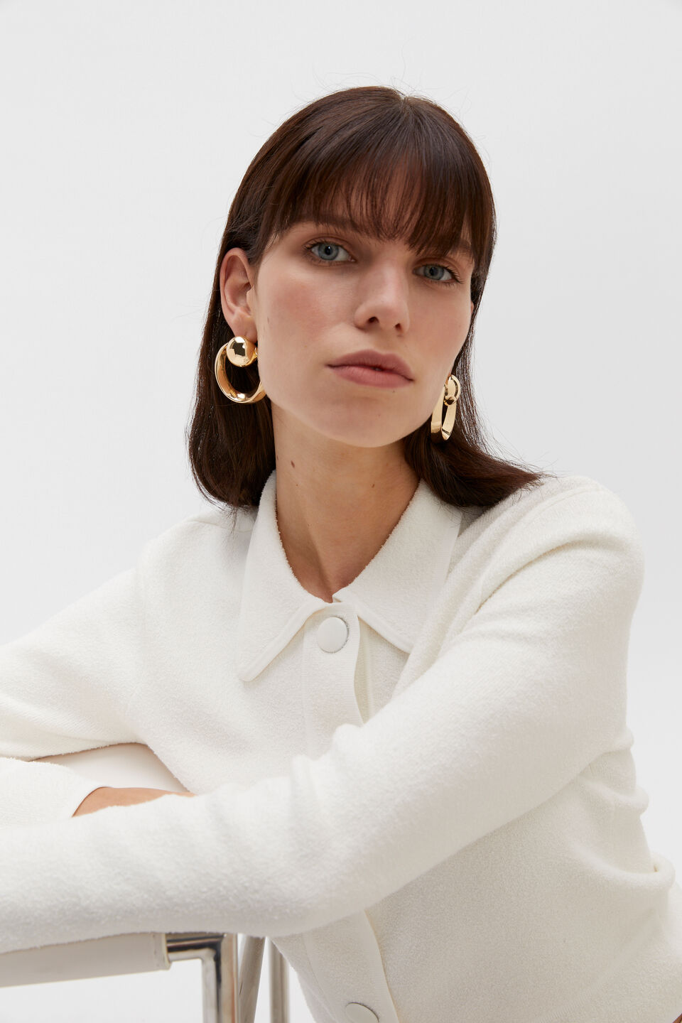 Orb Knocker Earring  Gold