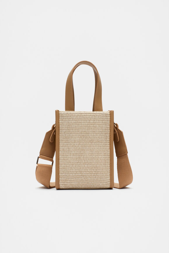 Woven Mini Crossbody Bag  Caramel  hi-res