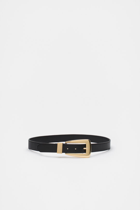 Isla Oversized Buckle Belt  Black Gold  hi-res