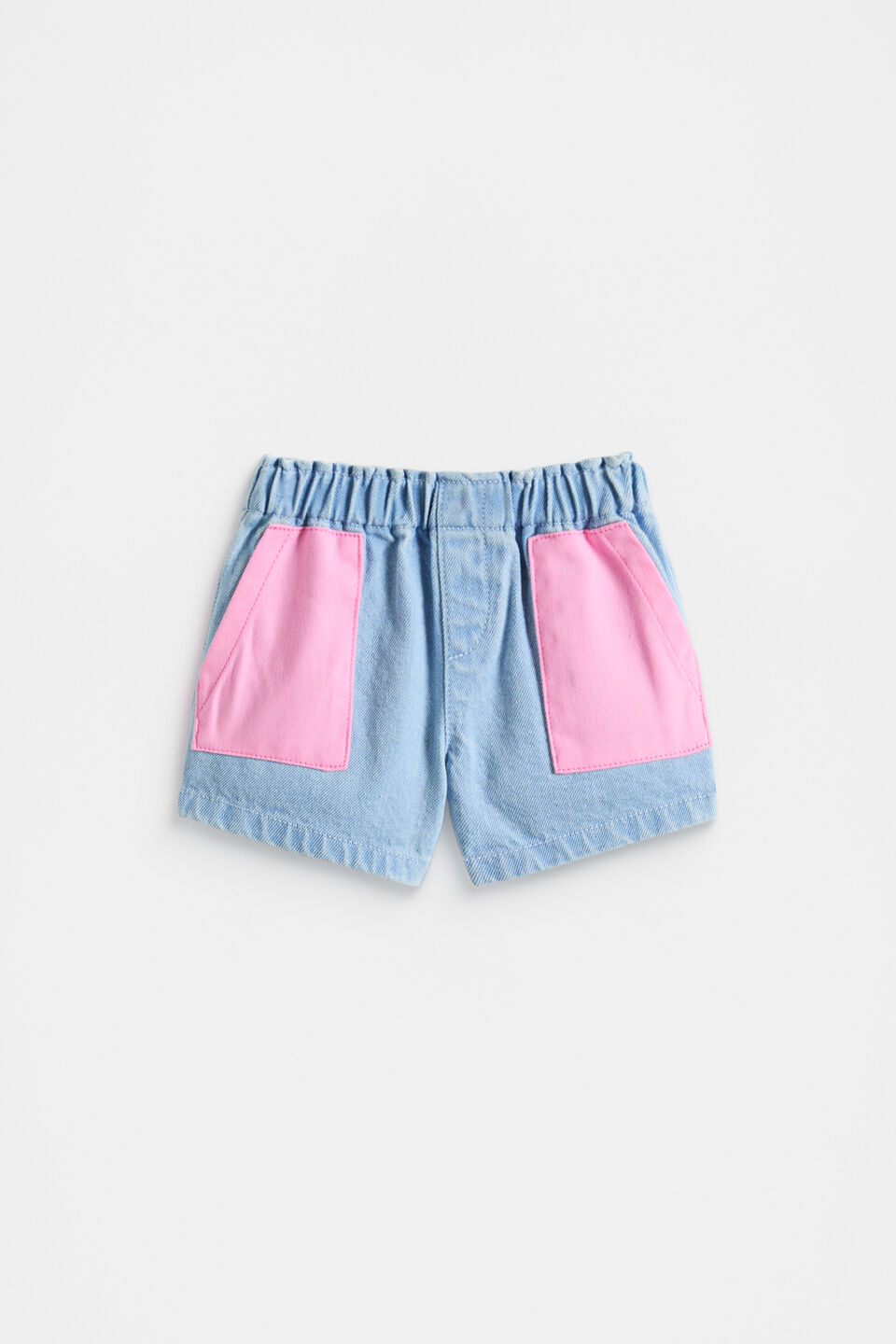 Pocket Denim Short  Candy Pink