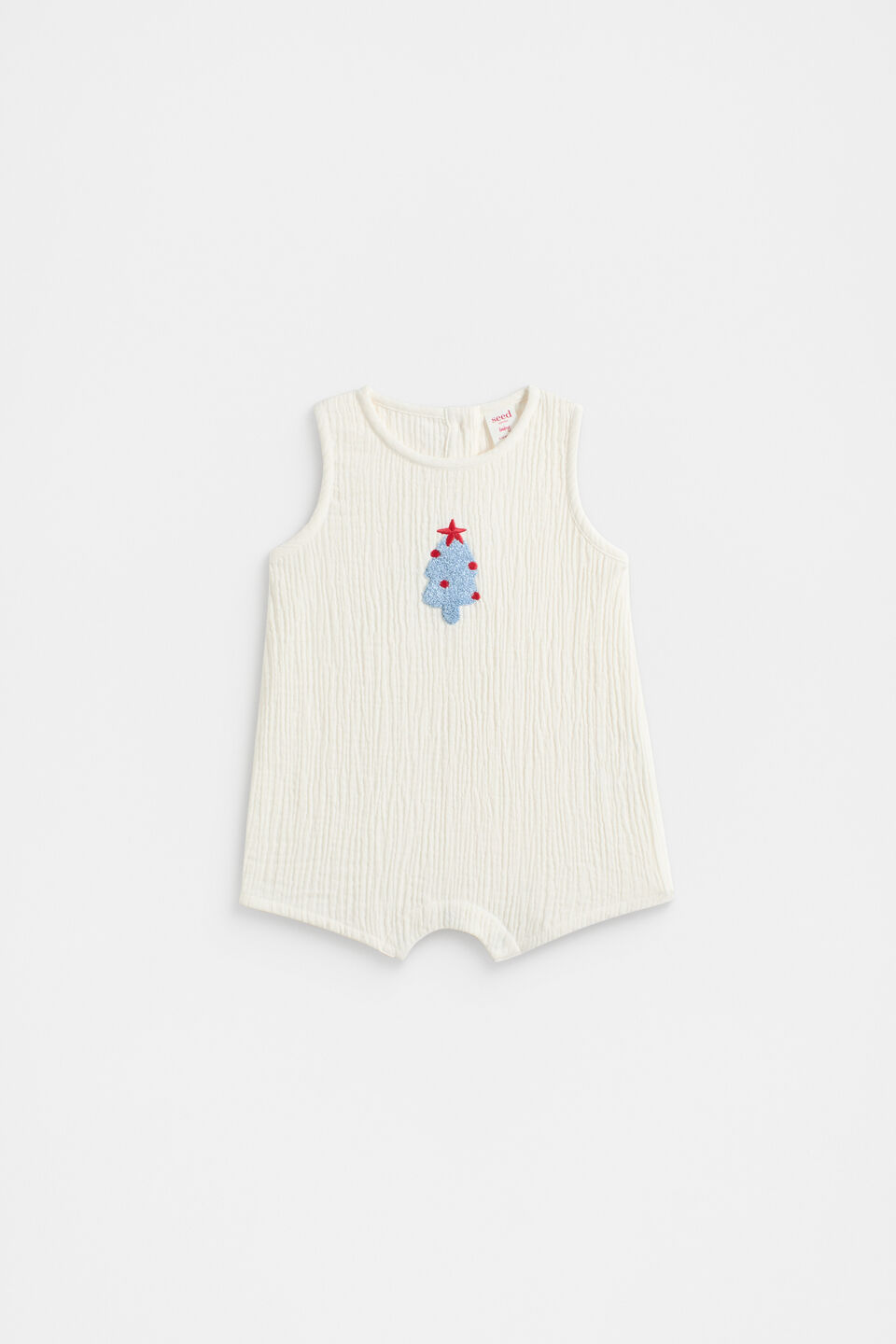 Xmas Tree Romper  Milk
