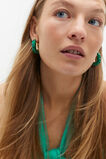 Stone 2 Tone Hoop  Green  hi-res