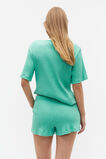 Ribbed Marle Top and Short PJ Set  Deep Emerald Marle  hi-res