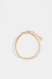 Mixed Chain Two Strand Bracelet  Silver Gold  hi-res
