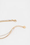 Mixed Chain Two Strand Bracelet  Silver Gold  hi-res