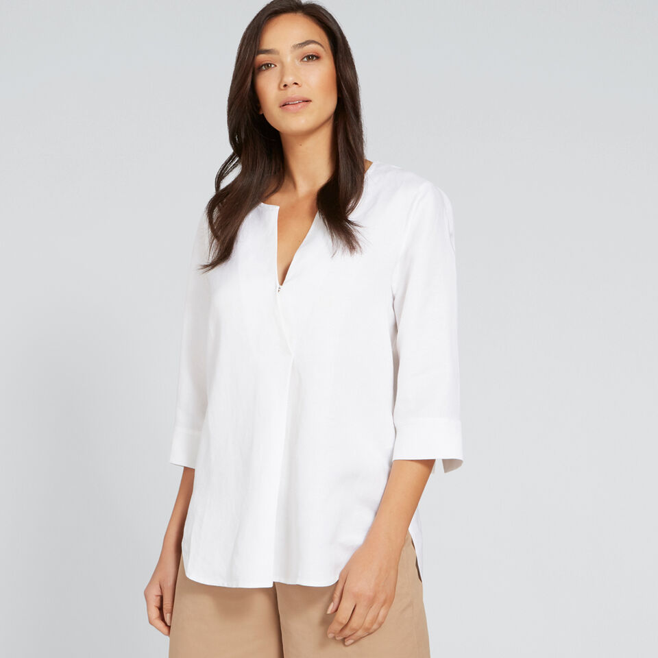 Linen Blend Blouse  