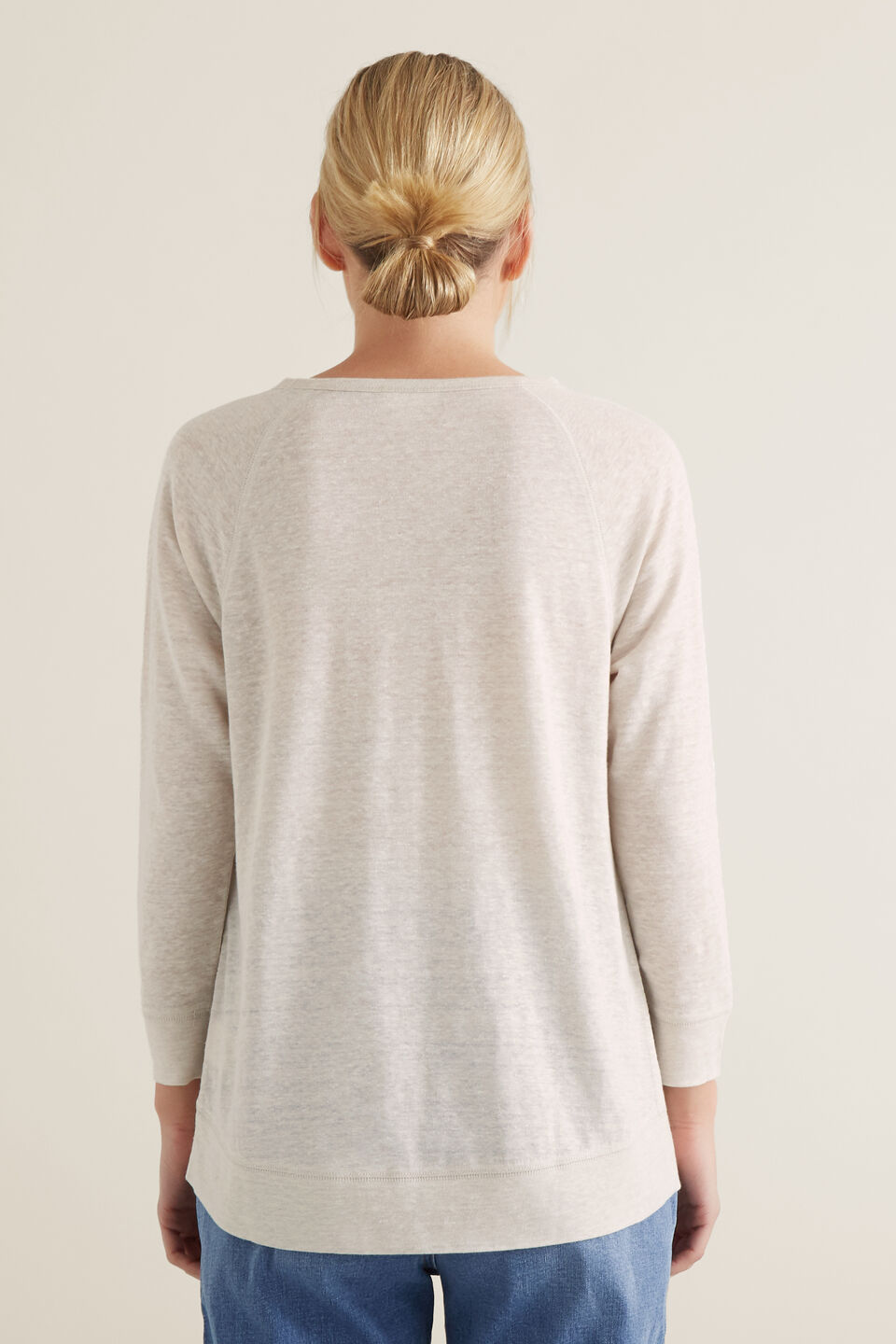 Raglan 3/4 Linen Top  