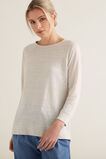 Raglan 3/4 Linen Top    hi-res