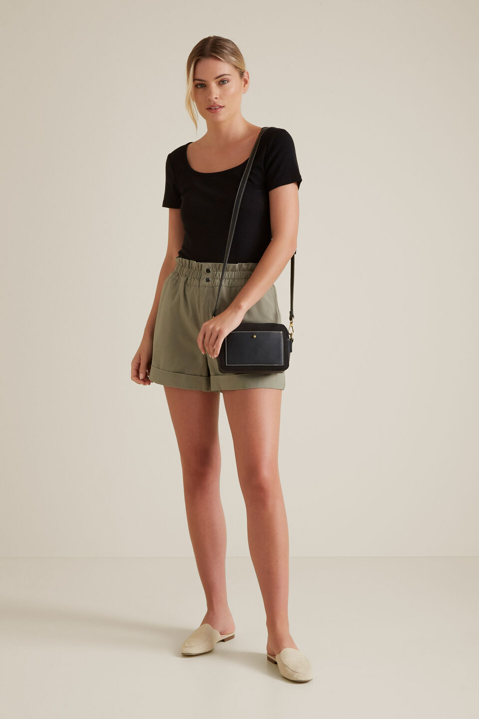 Square Neck Rib Tee  