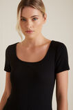 Square Neck Rib Tee    hi-res