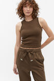 Cotton Knit Top  Dark Praline  hi-res