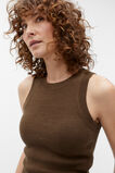 Cotton Knit Top  Dark Praline  hi-res