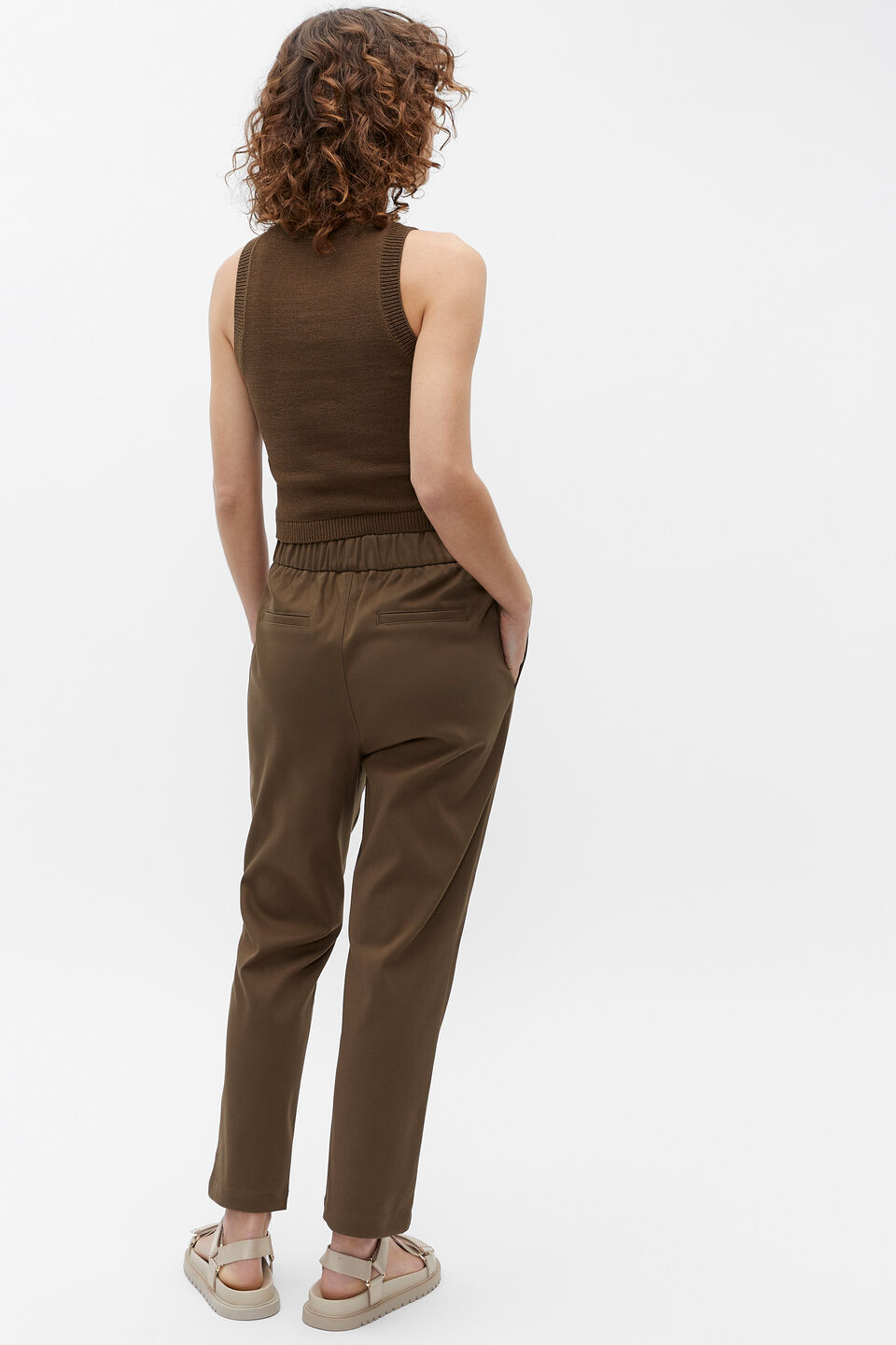 Cotton Knit Top  Dark Praline