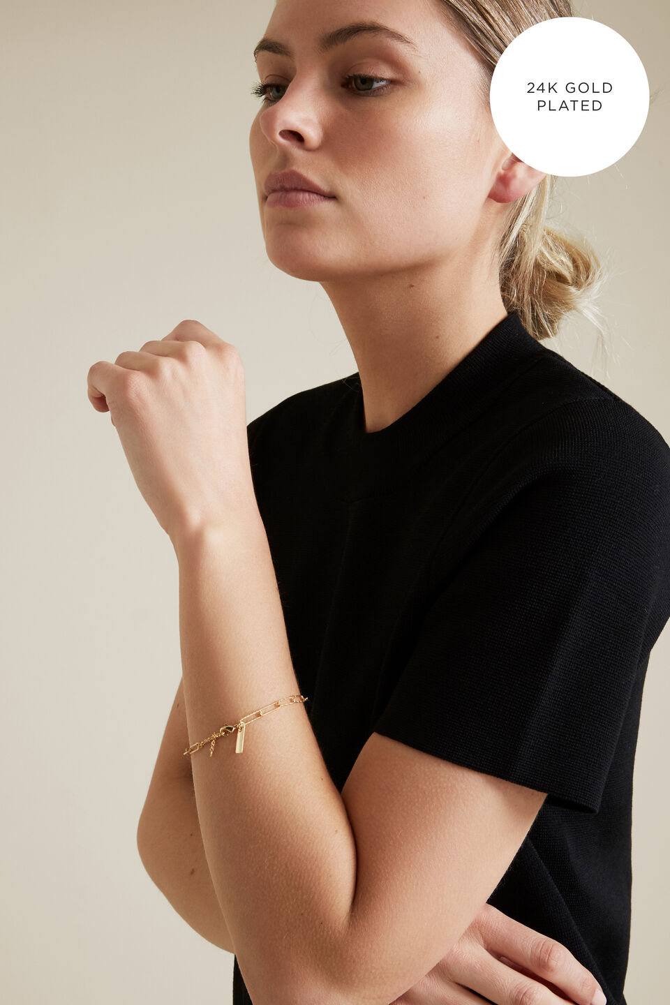 Fine Wide Chain Bracelet  9