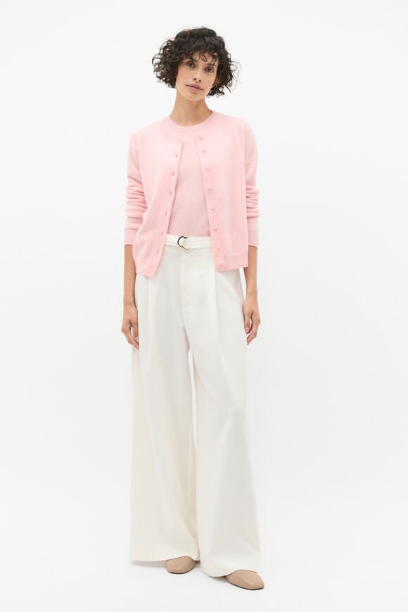Cashmere Button Knit Cardigan  Rose Petal Marle  hi-res