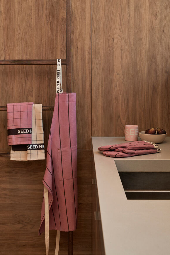 Seed Logo Tea Towel  Mauve  hi-res