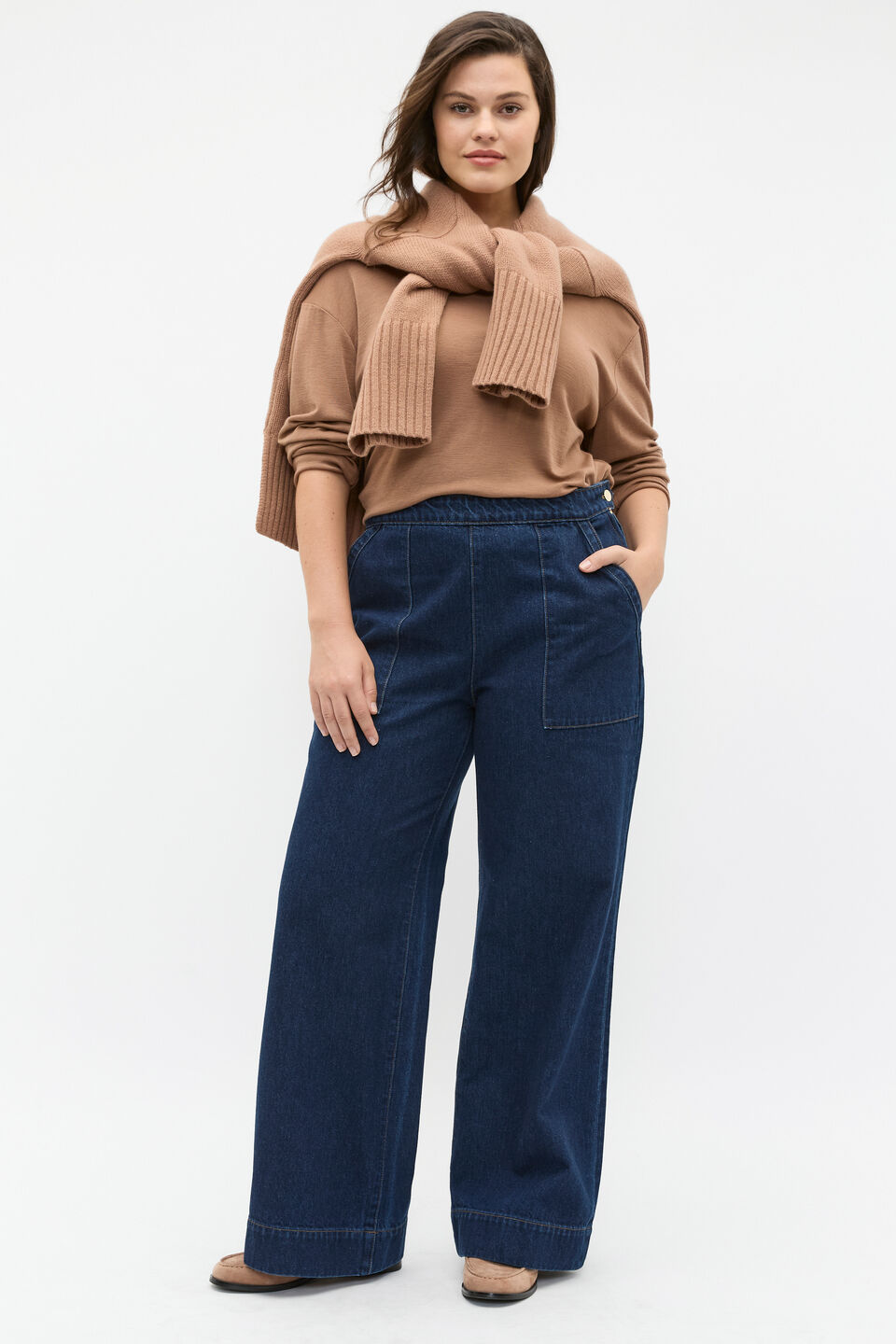 Denim Side Zip Jean  Twilight Blue Wash