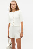 Textured Knit Cropped Cardi  Cloud Cream  hi-res