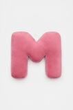 Raspberry Velvet Initial Cushion  M  hi-res