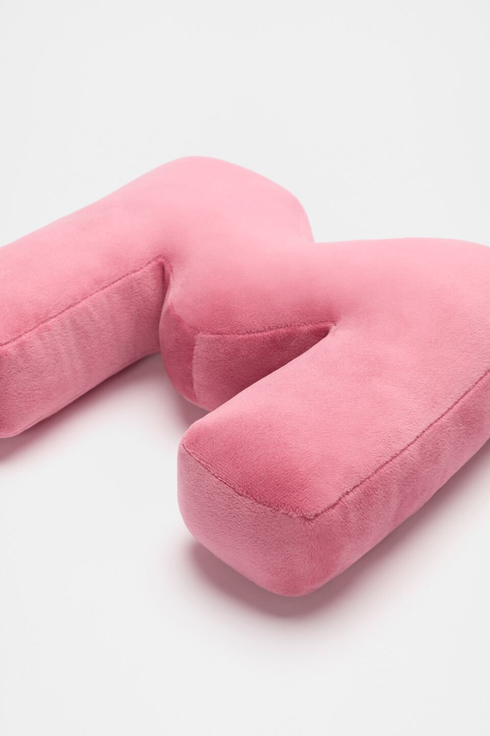 Raspberry Velvet Initial Cushion  M