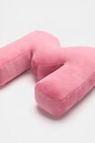 Raspberry Velvet Initial Cushion  M  hi-res