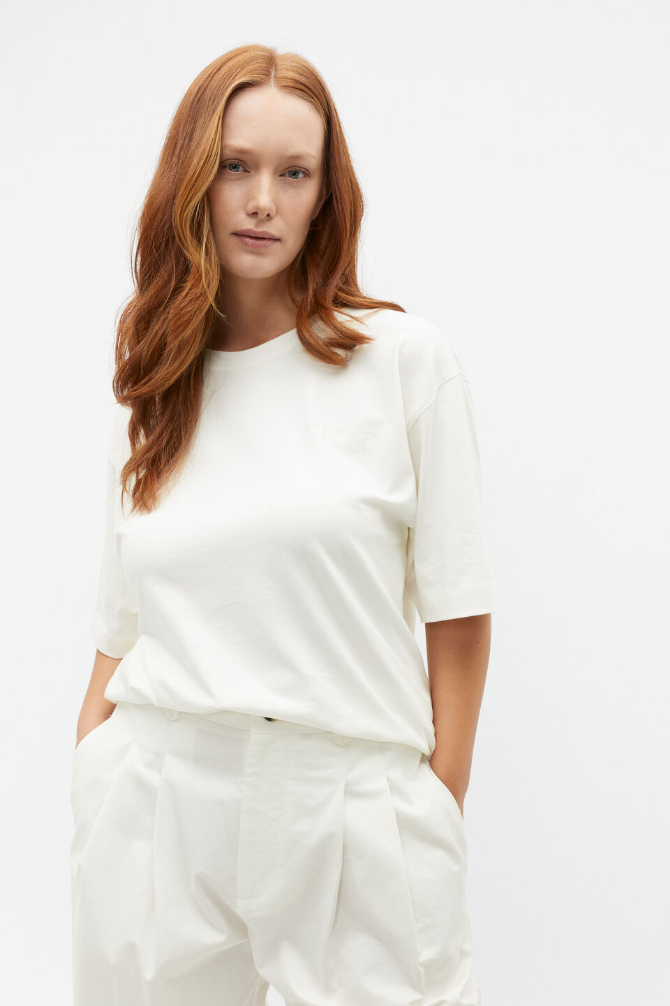 Heritage Embroidered Tee  Cloud Cream