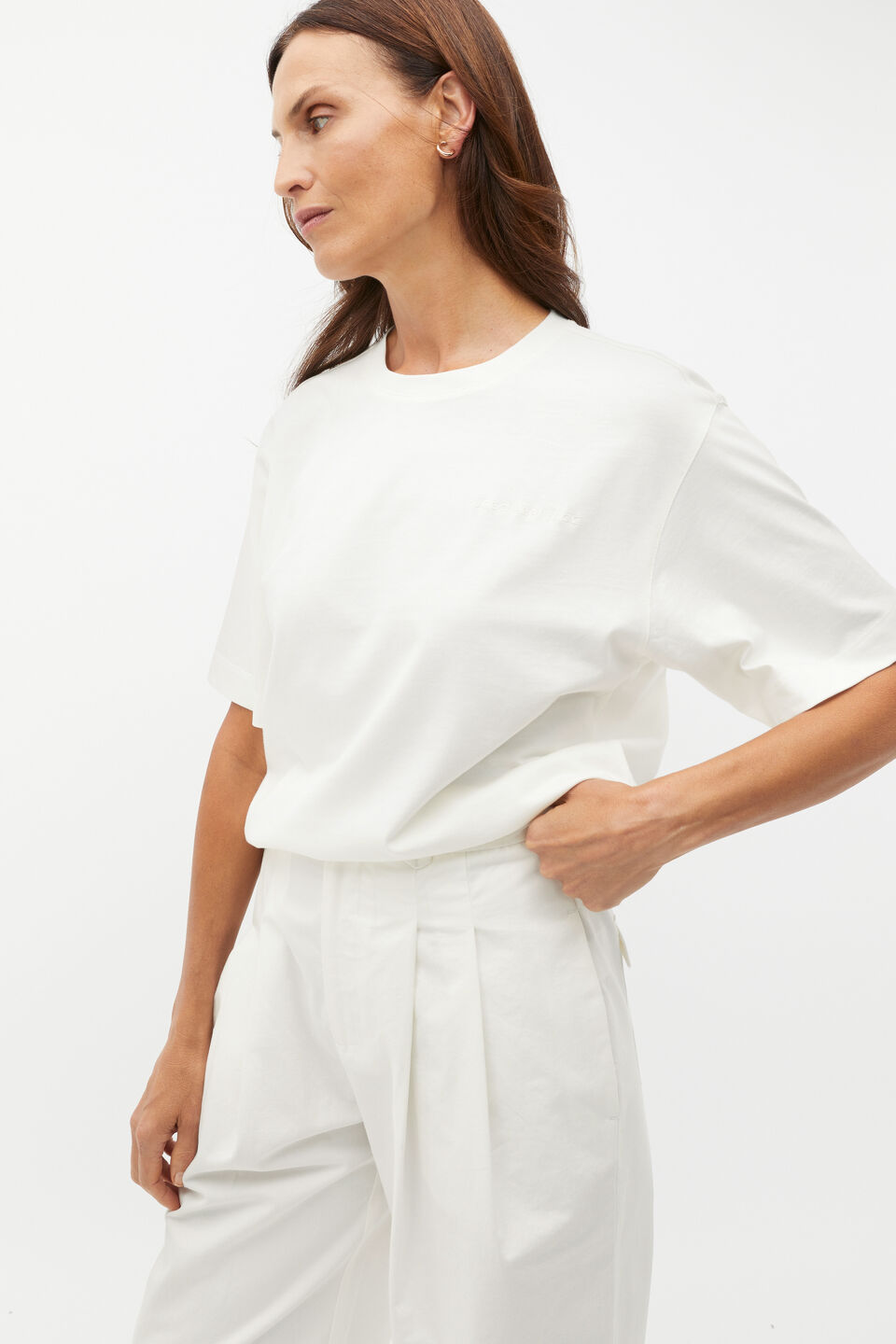 Heritage Embroidered Tee  Cloud Cream