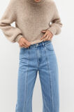 Barrel Leg Seam Front Jean  Mist Blue Wash  hi-res