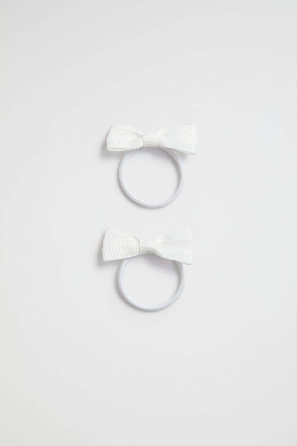 Grosgrain Bow Elastic Pack  White
