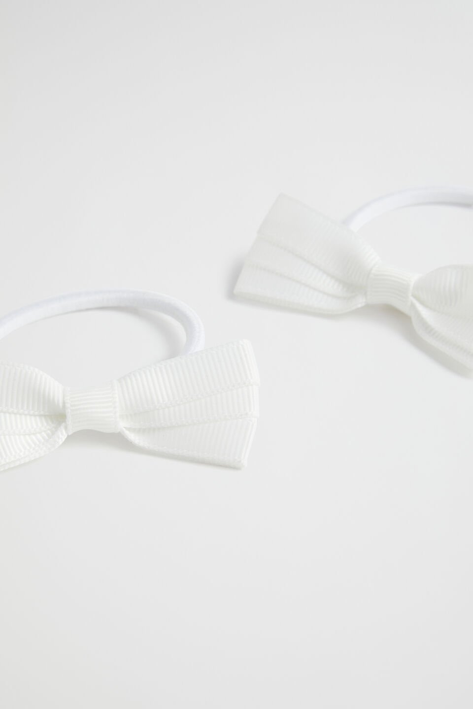 Grosgrain Bow Elastic Pack  White
