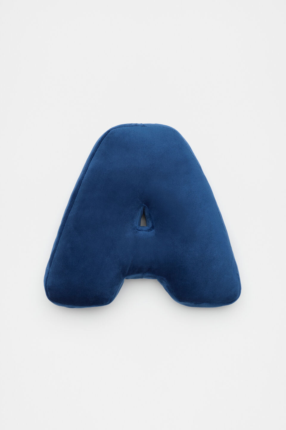 Blue Velvet Initial Cushion  A