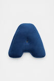 Blue Velvet Initial Cushion  A  hi-res