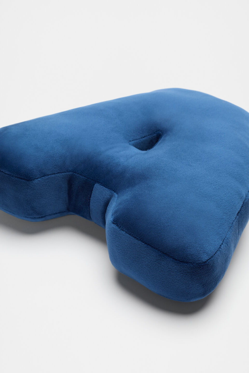 Blue Velvet Initial Cushion  A