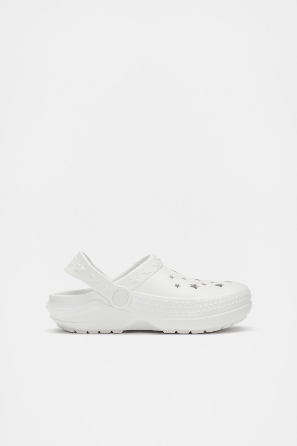 Star Moulded Clog  White