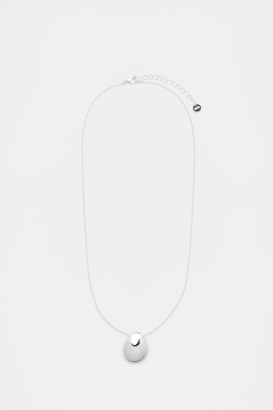 Droplet Pendant Necklace  Silver