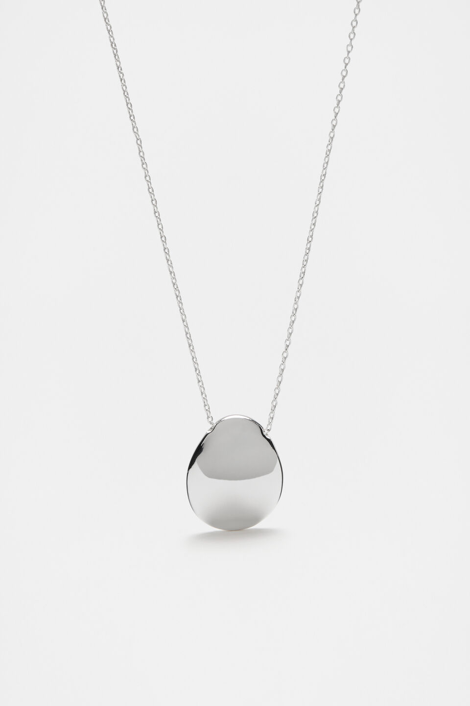 Droplet Pendant Necklace  Silver