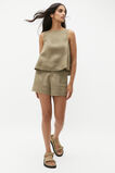 Linen Boat Neck Shell Top  Rosemary  hi-res