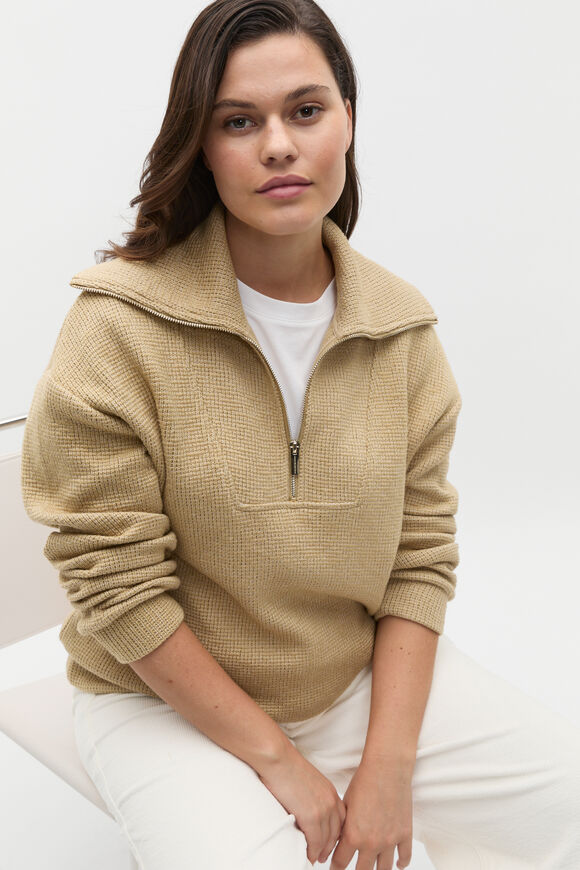 Textured Twist Sweat  Cashew Twist  hi-res