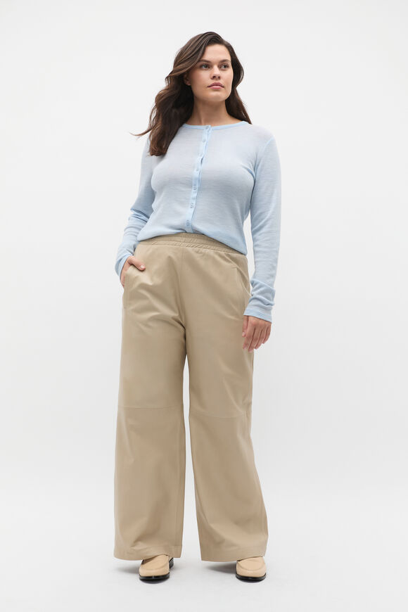 Australian Merino Cardigan  Ice Blue Marle  hi-res