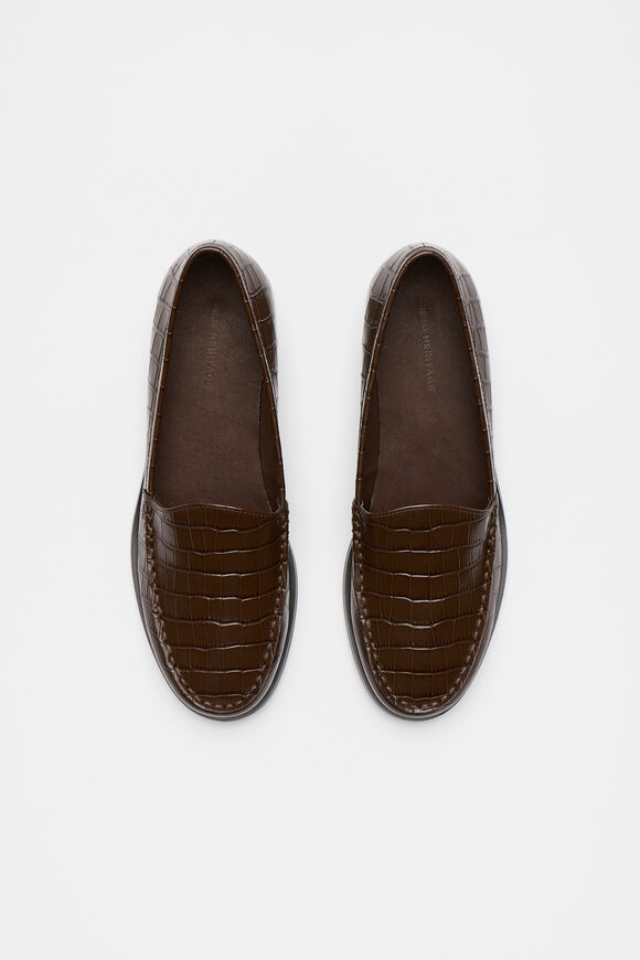Nella Loafer  Dark Espresso Croc  hi-res