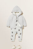 Knitted Sherpa Hoodie  Pale Grey Marle  hi-res