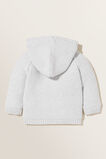 Knitted Sherpa Hoodie  Pale Grey Marle  hi-res
