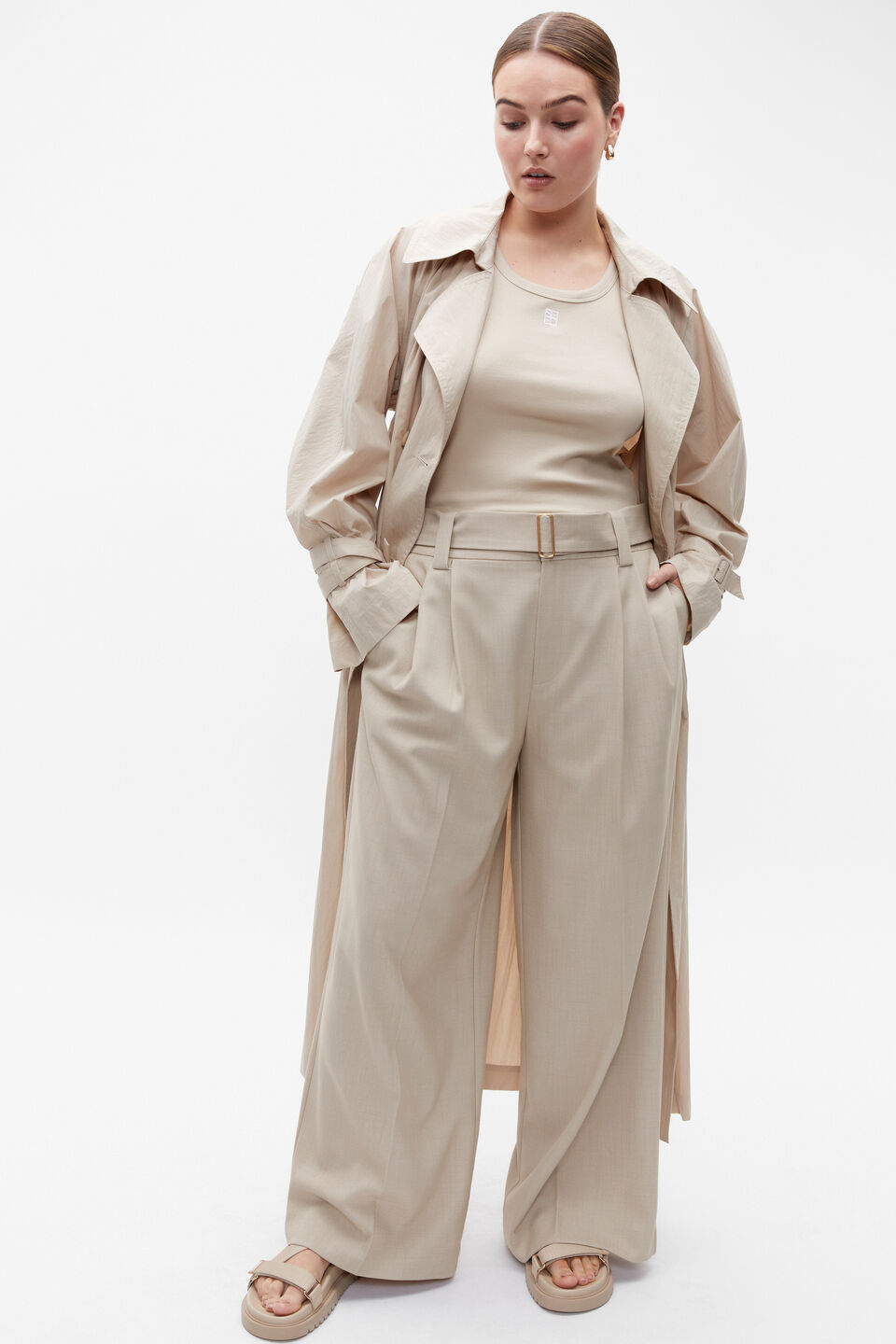Tailored Utility Suit Pant  Cool Sand