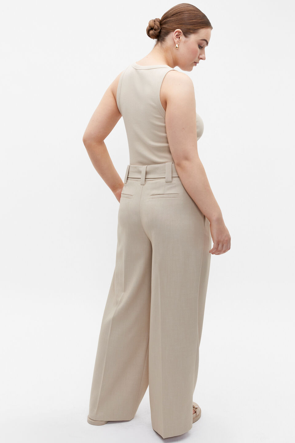 Tailored Utility Suit Pant  Cool Sand