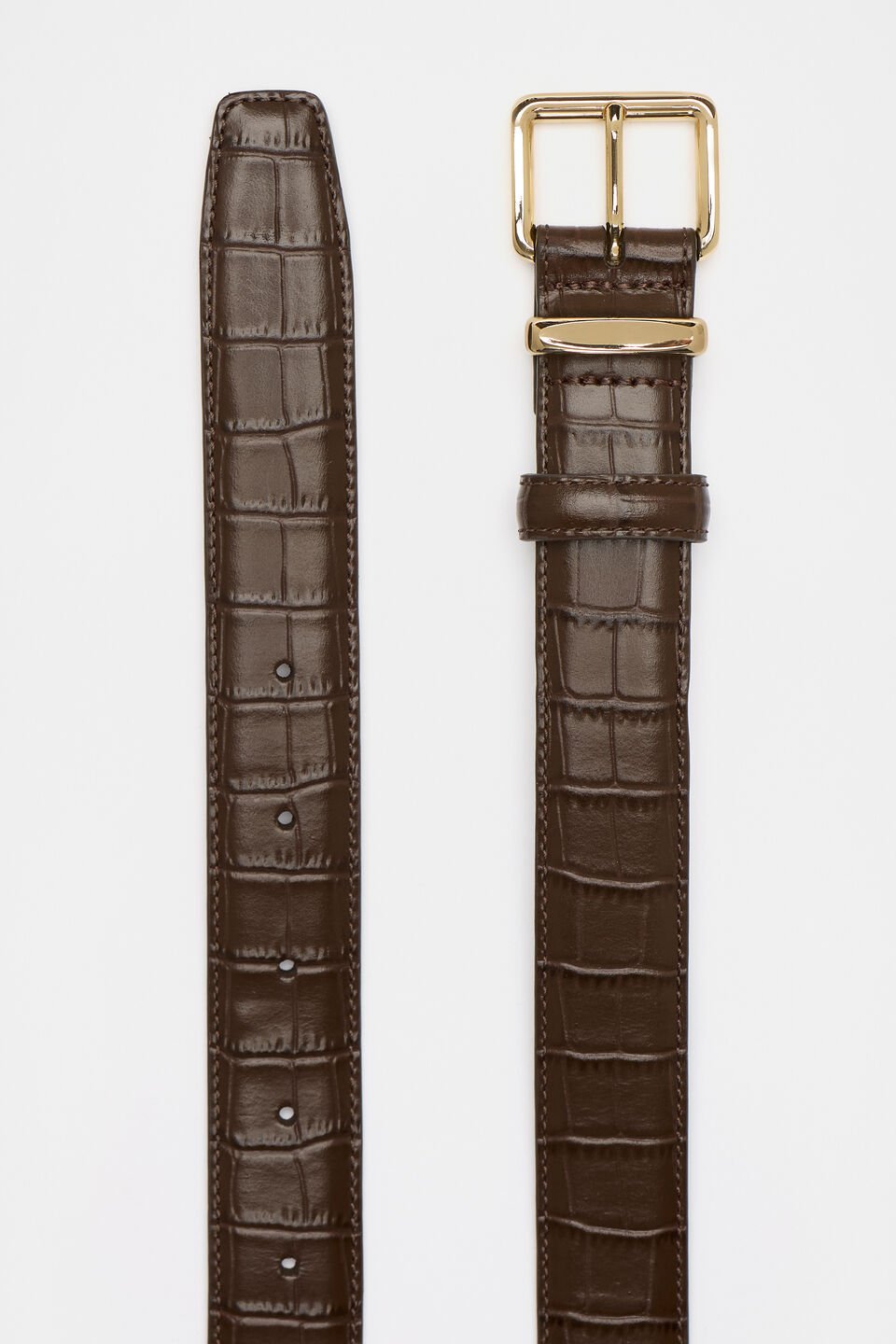 Cora Belt  Dark Espresso Croc