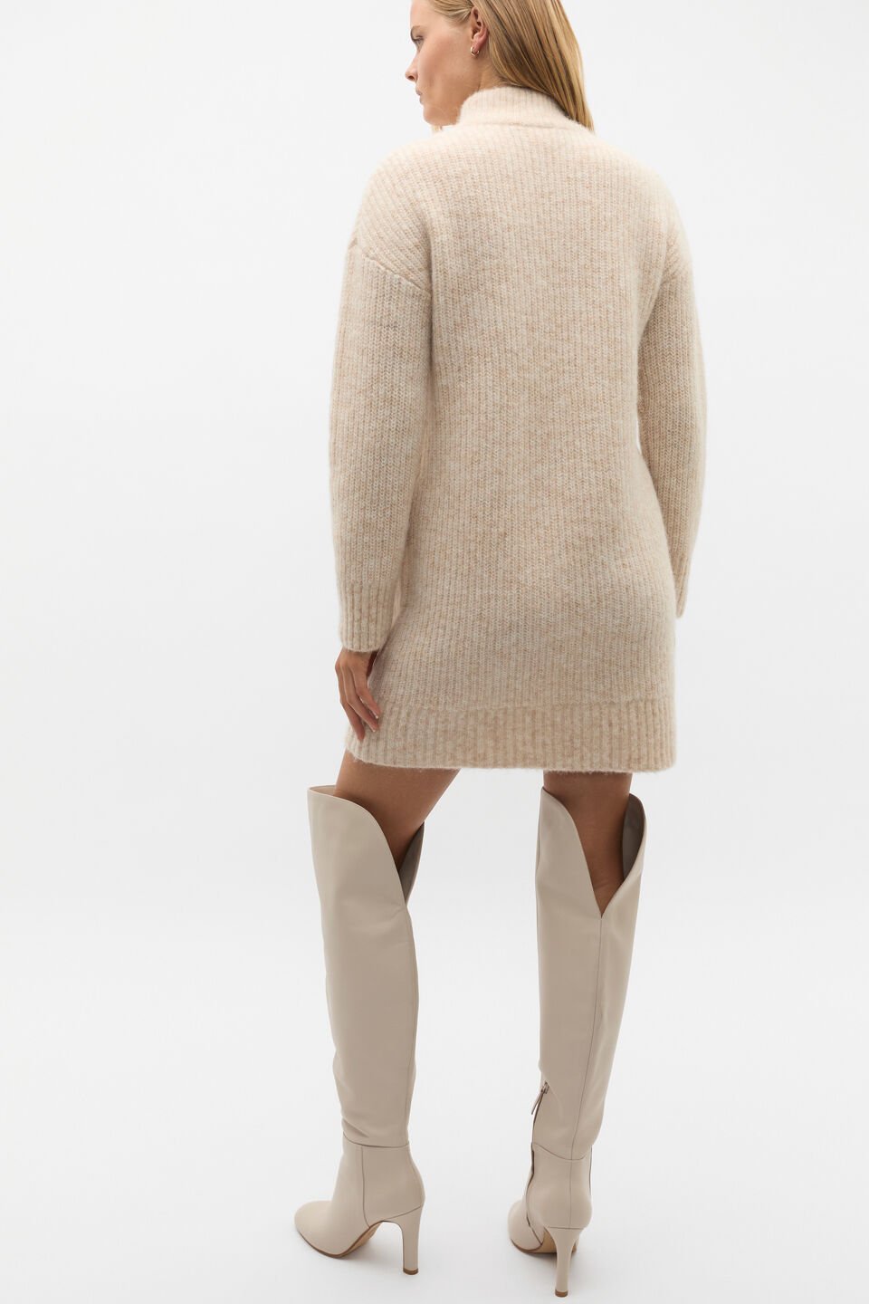 Lofty Mini Knit Dress  Latte Marle